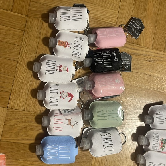 8 Rae Dunn Hand Sanitizer Holder with Travel Bottle - Picture 2 of 2